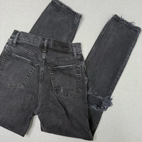 Abercrombie‎ & Fitch Curve Love 90s Ultra High Rise Straight Jeans 25 0 - Picture 6 of 7